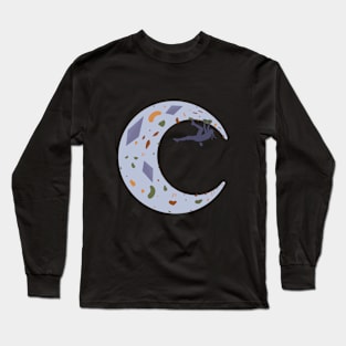 Moon Climber Blue Long Sleeve T-Shirt